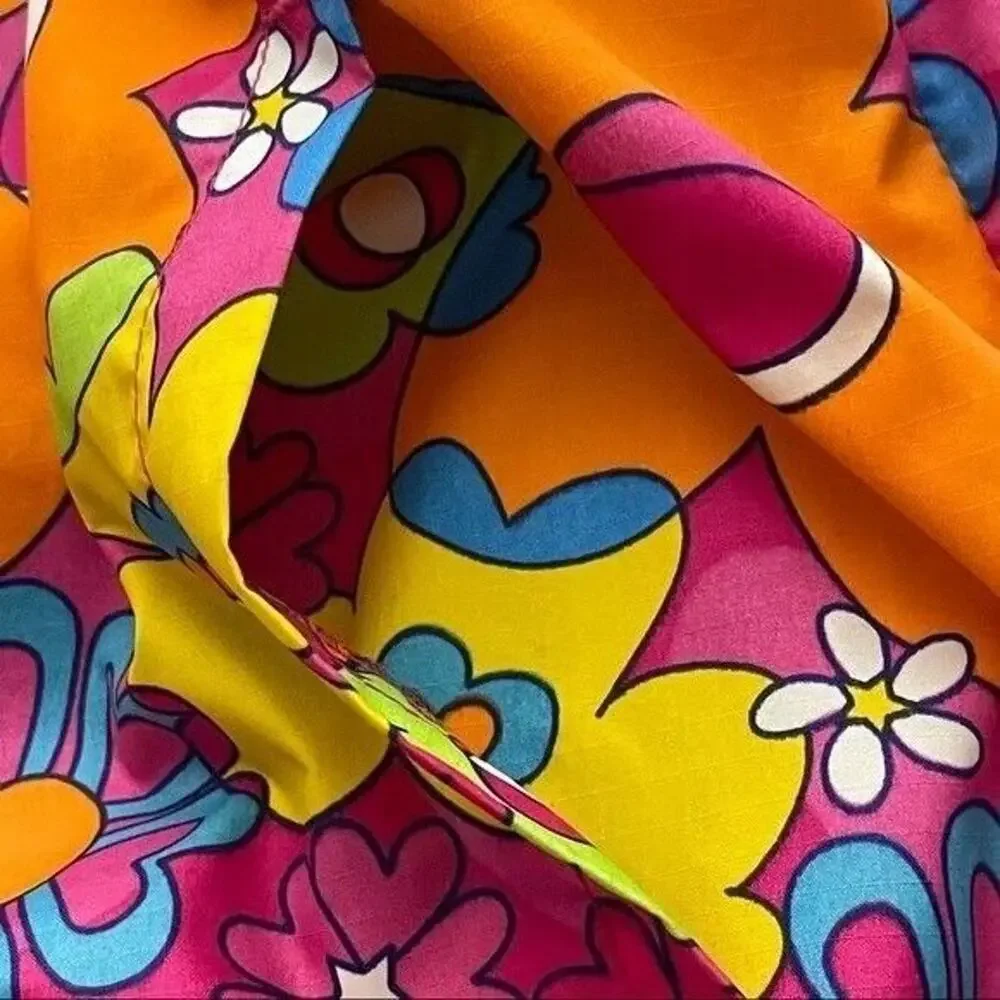 The Children's Place Floral Rain Jacket Pullover Windbreaker Girls Large 10 12